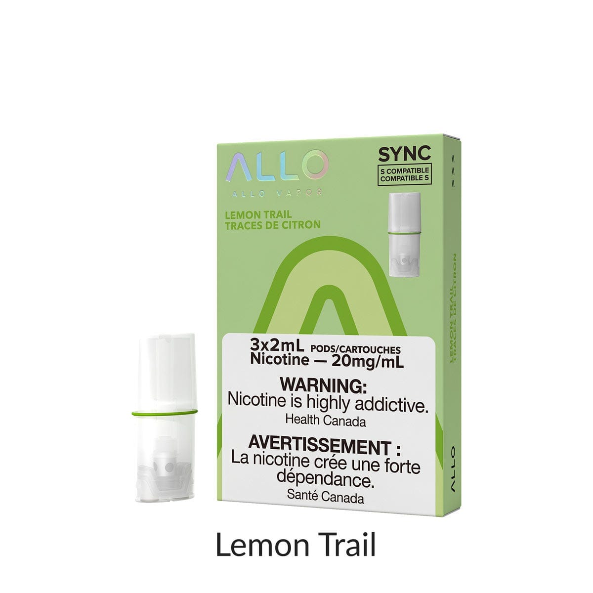 ALLO SYNC PODS PRE-FILLED PODS Pacific Smoke E-Liquids Lemon Trail 20MG (EXCISE)