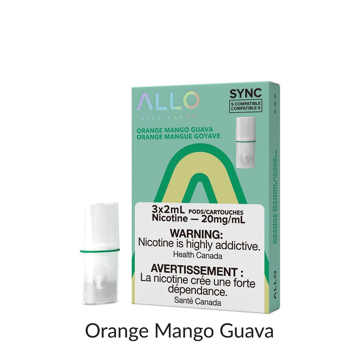 ALLO SYNC PODS PRE-FILLED PODS Pacific Smoke E-Liquids Orange Mango Guava 20MG (EXCISE)