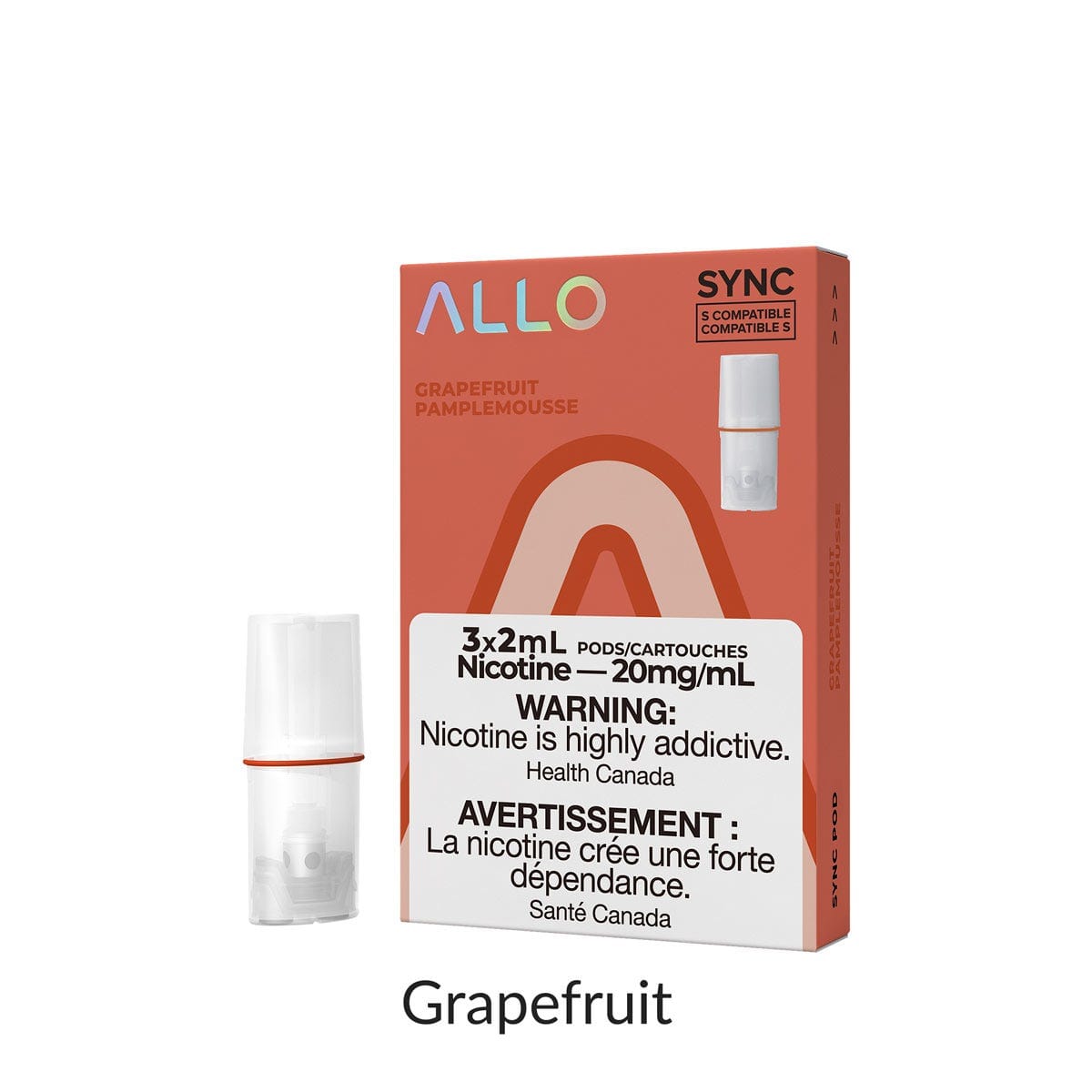 ALLO SYNC PODS PRE-FILLED PODS Pacific Smoke E-Liquids Grapefruit 20MG (EXCISE)