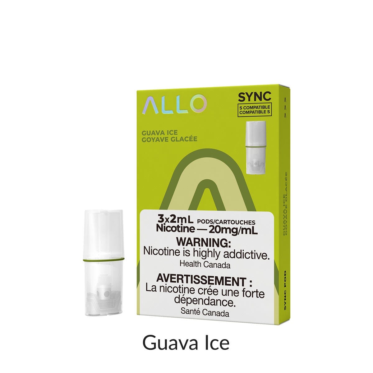 ALLO SYNC PODS PRE-FILLED PODS Pacific Smoke E-Liquids Guava Ice 20MG (EXCISE)
