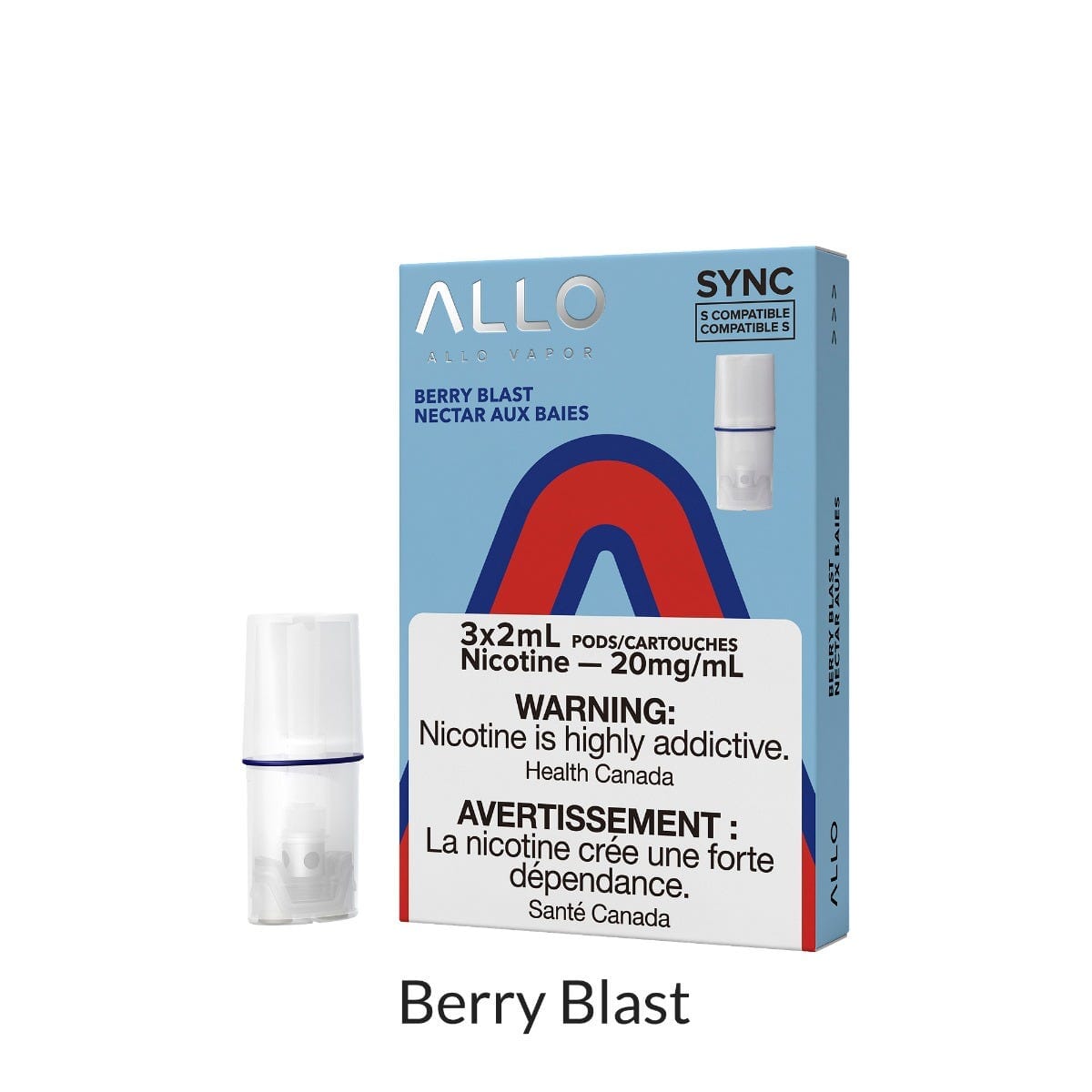 ALLO SYNC PODS PRE-FILLED PODS Pacific Smoke E-Liquids Berry Blast 20MG (EXCISE)