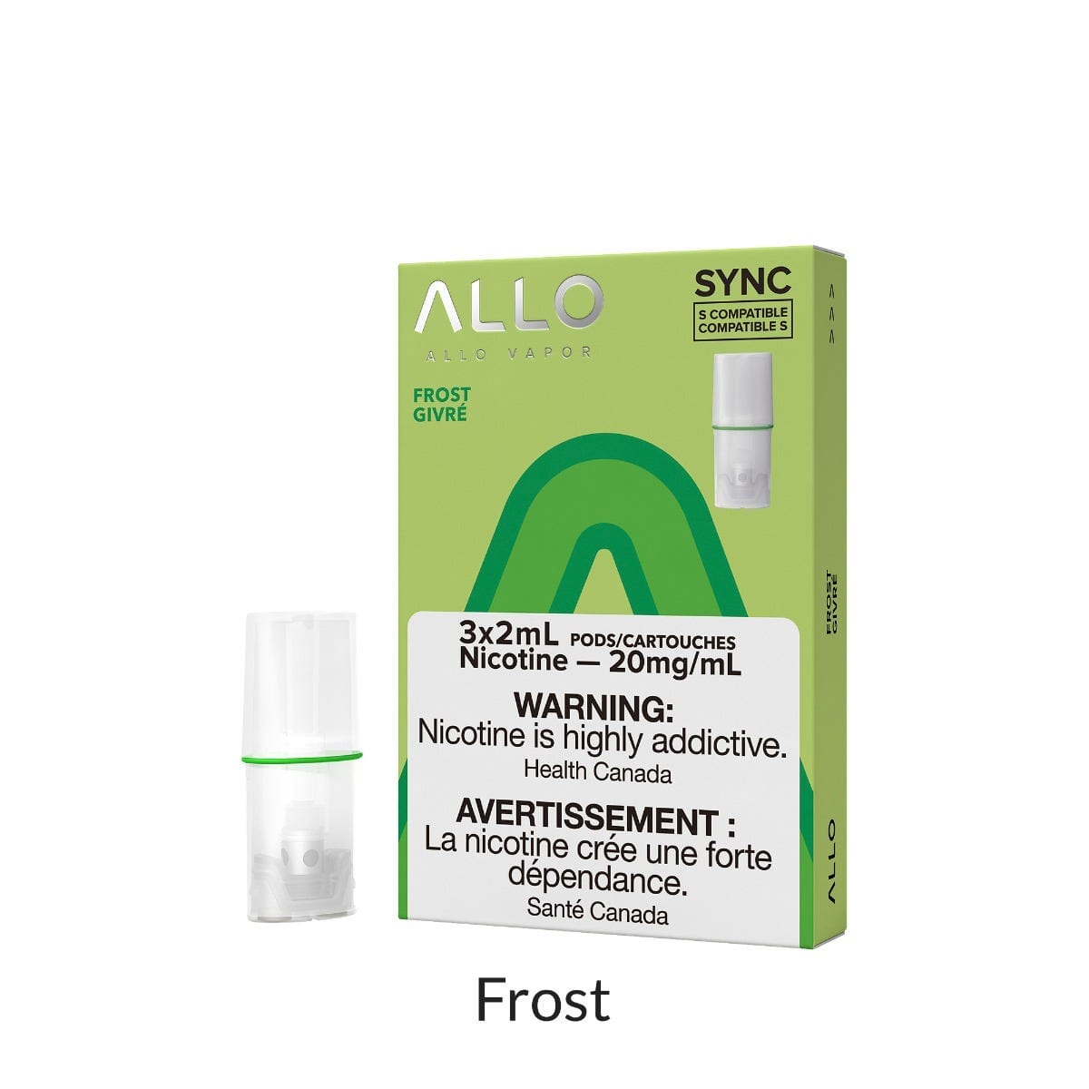 ALLO SYNC PODS PRE-FILLED PODS Pacific Smoke E-Liquids Frost 20MG (EXCISE)