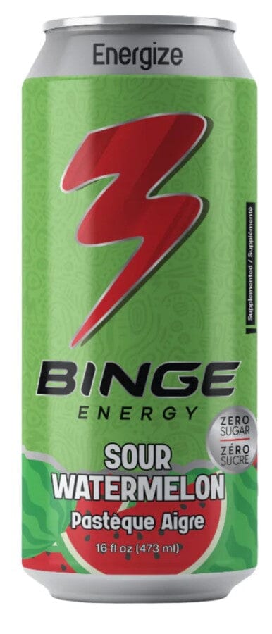 BINGE ENERGY Food, Beverages & Tobacco Great West Beverage Corp. Sour Watermelon