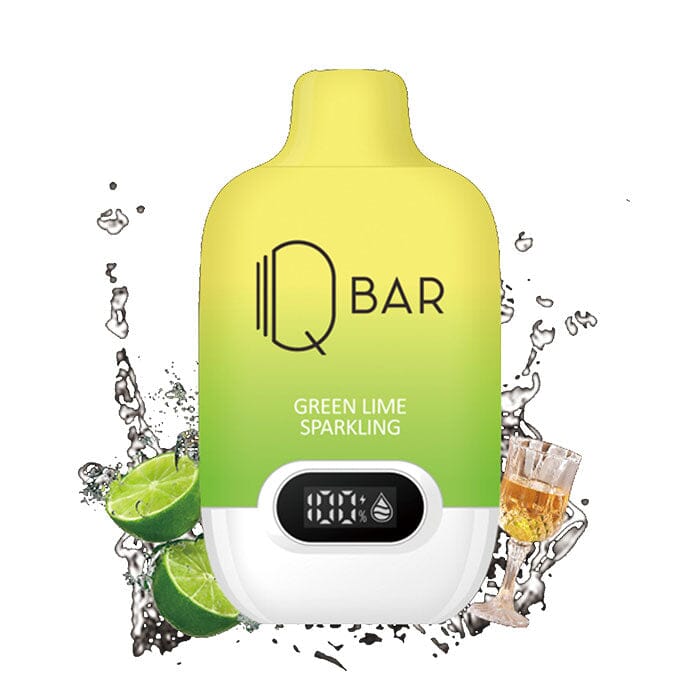 QBAR DISPOSABLE VAPE (2ML) DISPOSABLES SMOKE TOKES Green Lime Sparkling 20MG (EXCISE)