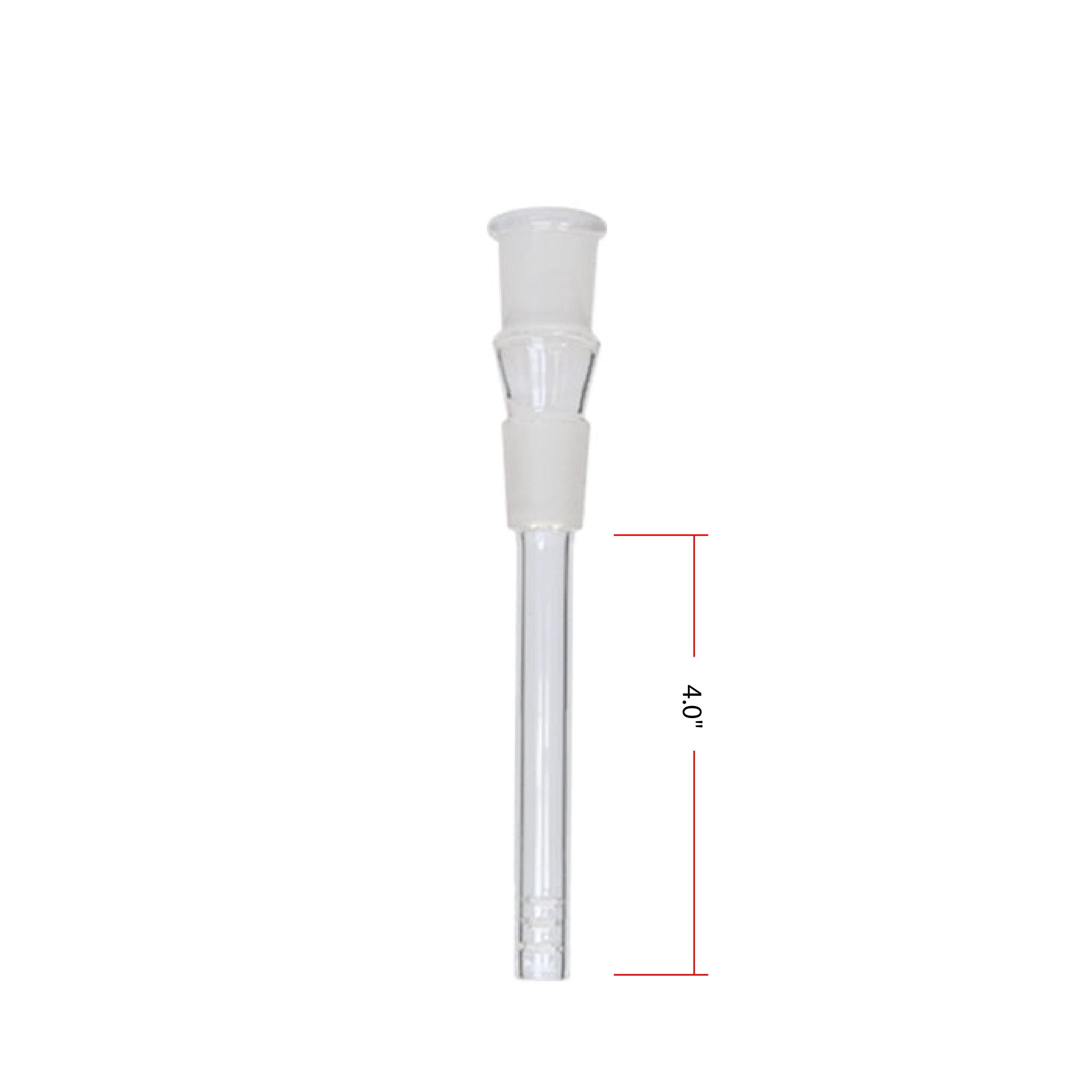BONG STEM Herbal SMOKE TOKES Plain Glass 4 Inch 14mm to 19mm Adapter