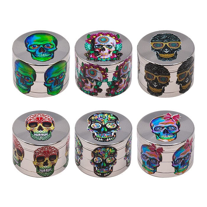 HERBAL GRINDERS Herbal SMOKE TOKES Skull 4 Stage Grinder