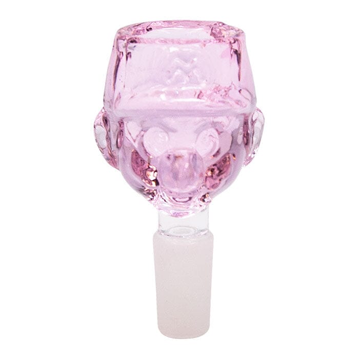 BONG BOWL Herbal SMOKE TOKES Pink Glass M Bowl 14mm