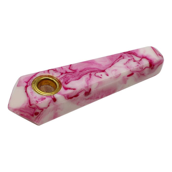 SMOKING PIPES Herbal SMOKE TOKES Pink Marble Effect Smoking Stone Pipe 3 Inches