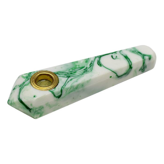 SMOKING PIPES Herbal SMOKE TOKES Green Marble Effect Smoking Stone Pipe 3 Inches