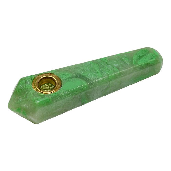 SMOKING PIPES Herbal SMOKE TOKES Emerald Marble Effect Smoking Stone Pipe 3 Inches