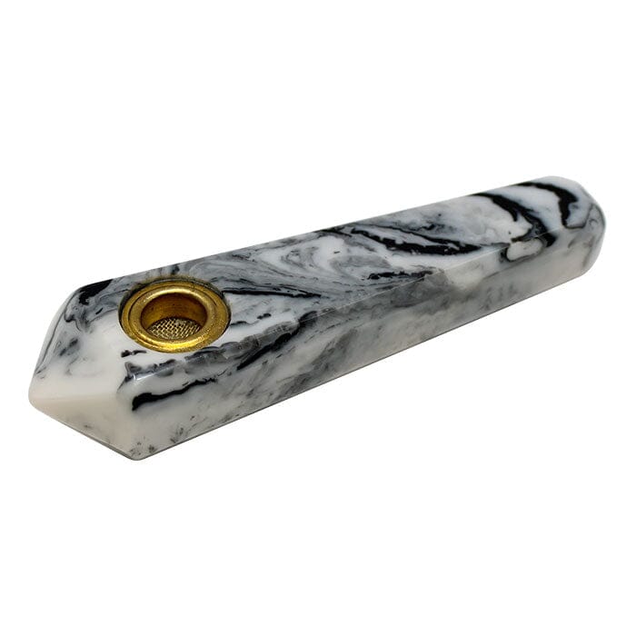 SMOKING PIPES Herbal SMOKE TOKES Offwhite Marble Effect Smoking Stone Pipe 3 Inches