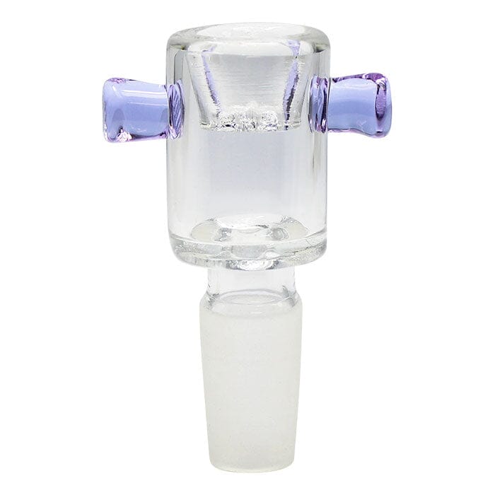 BONG BOWL Herbal SMOKE TOKES Purple Built-In Screen Glass Bowl 14mm