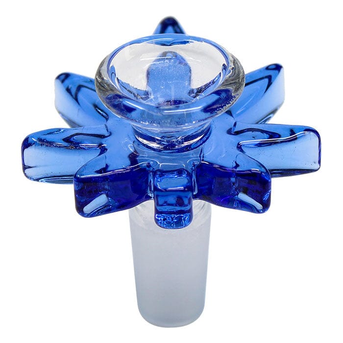BONG BOWL Herbal SMOKE TOKES Blue Glass Marijuana Bowl 14mm