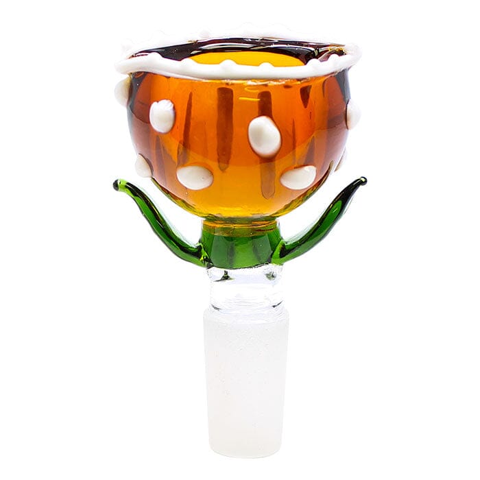 BONG BOWL Herbal SMOKE TOKES Glass Borneo Plant Bowl 14mm