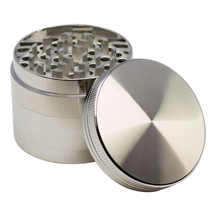 HERBAL GRINDERS Herbal SMOKE TOKES Silver Aluminium Four Stage 63mm Grinder