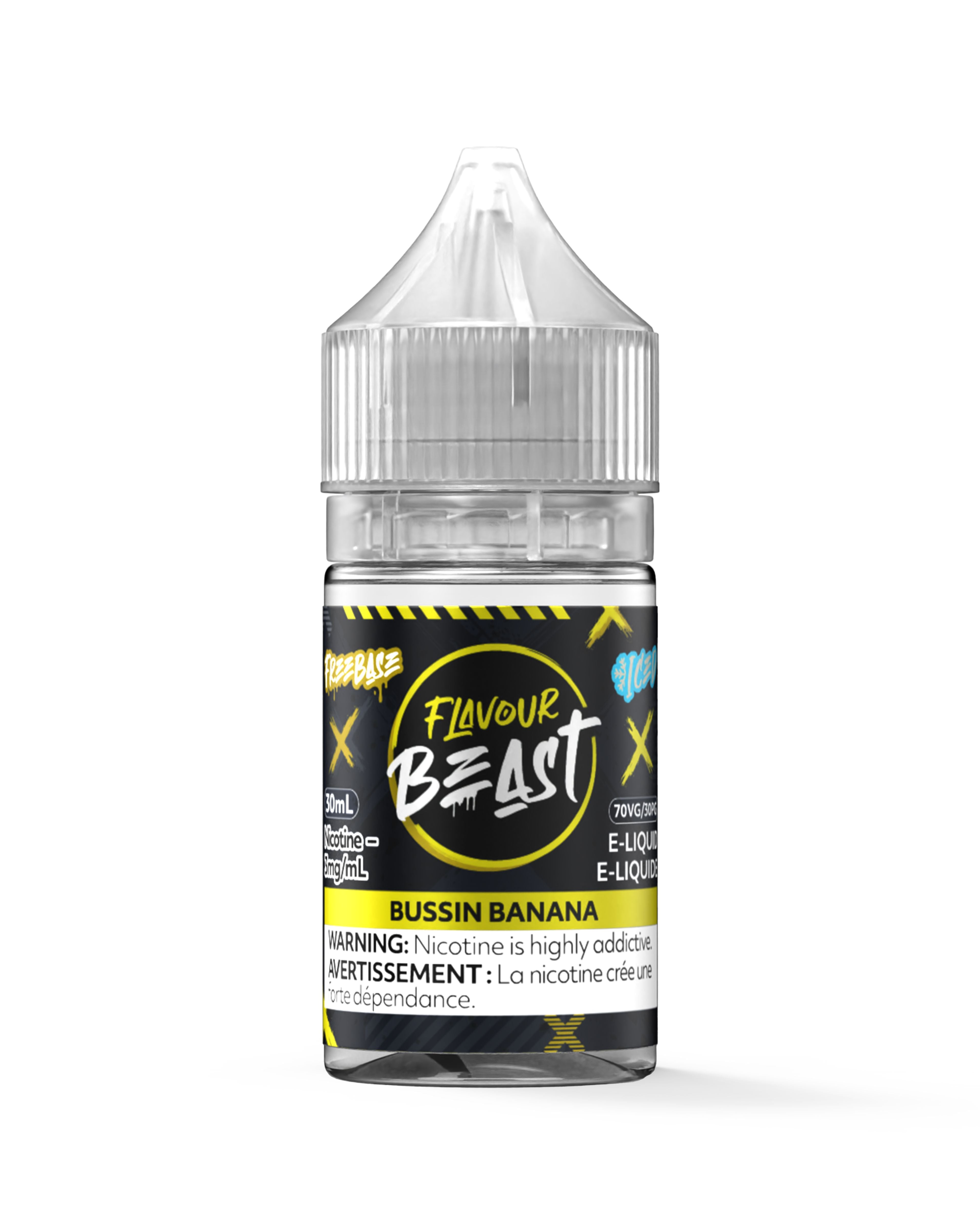 FLAVOUR BEAST E-LIQUID REGULAR E-LIQUID Pacific Smoke E-Liquids Regular Bussin Banana Iced 3mg (REGULAR) (EXCISE)