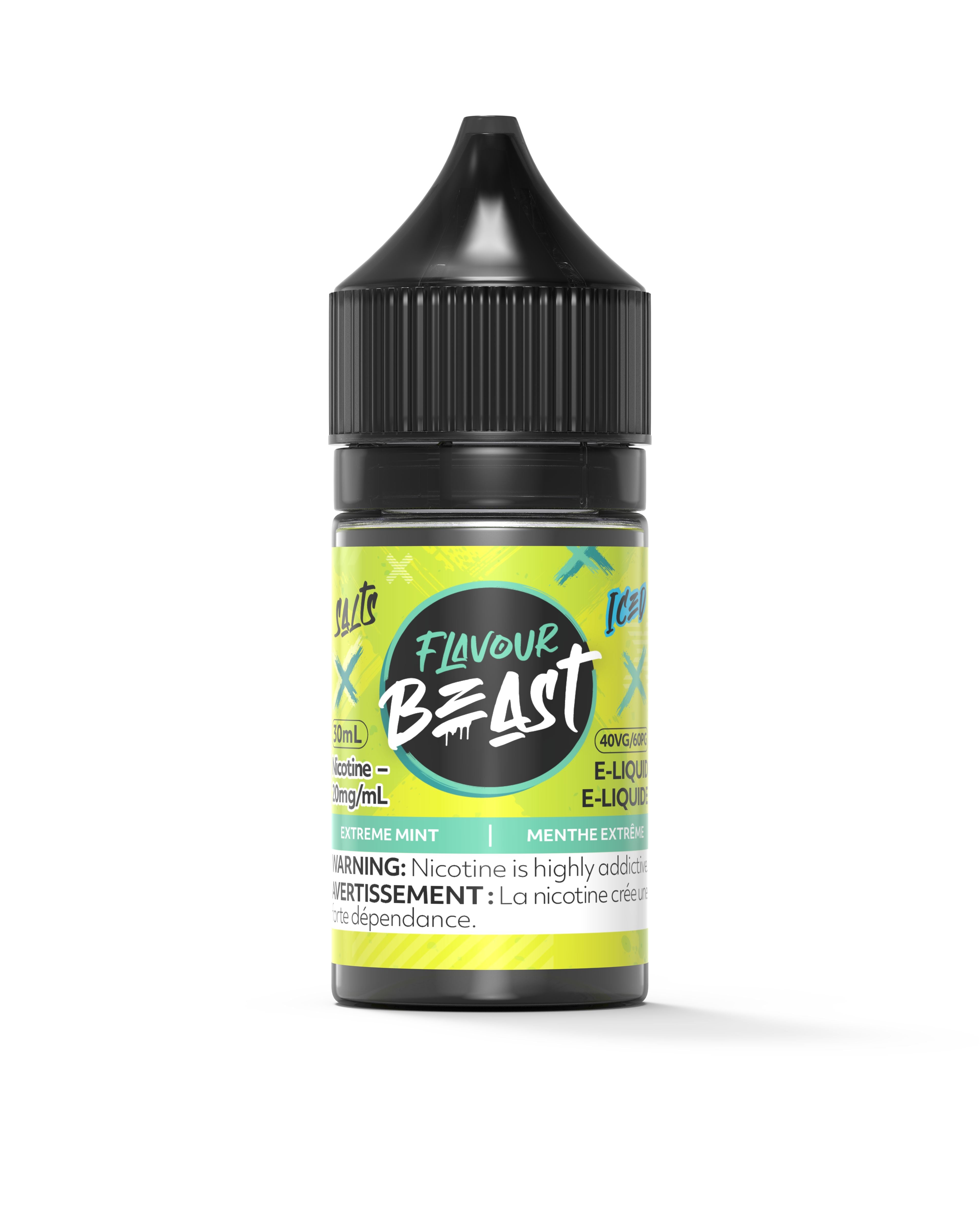 FLAVOUR BEAST E-LIQUID SALT E-LIQUID Pacific Smoke E-Liquids Regular Extreme Mint Iced 20mg (SALT) (EXCISE)