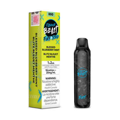 FLAVOUR BEAST FURY DISPOSABLE (2ML) DISPOSABLES Pacific Smoke E-Liquids Blessed Blueberry Mint Iced 20MG (EXCISE) 