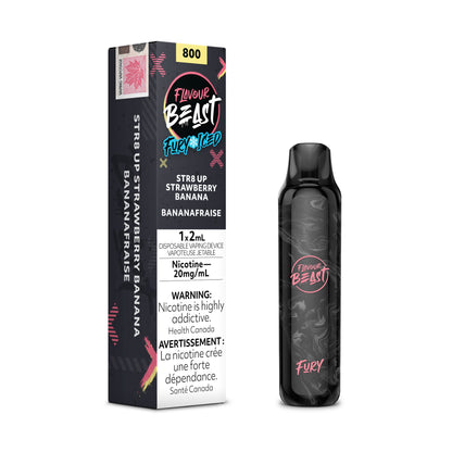 FLAVOUR BEAST FURY DISPOSABLE (2ML) DISPOSABLES Pacific Smoke E-Liquids STR8 Up Strawberry Banana 20MG (EXCISE) 