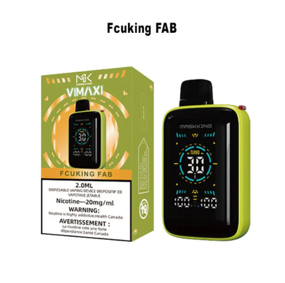 MASKKING VIMAXI Rechargeable Disposable Vape Device DISPOSABLES Atlantic Distributions Fcuking FAB (EX) 