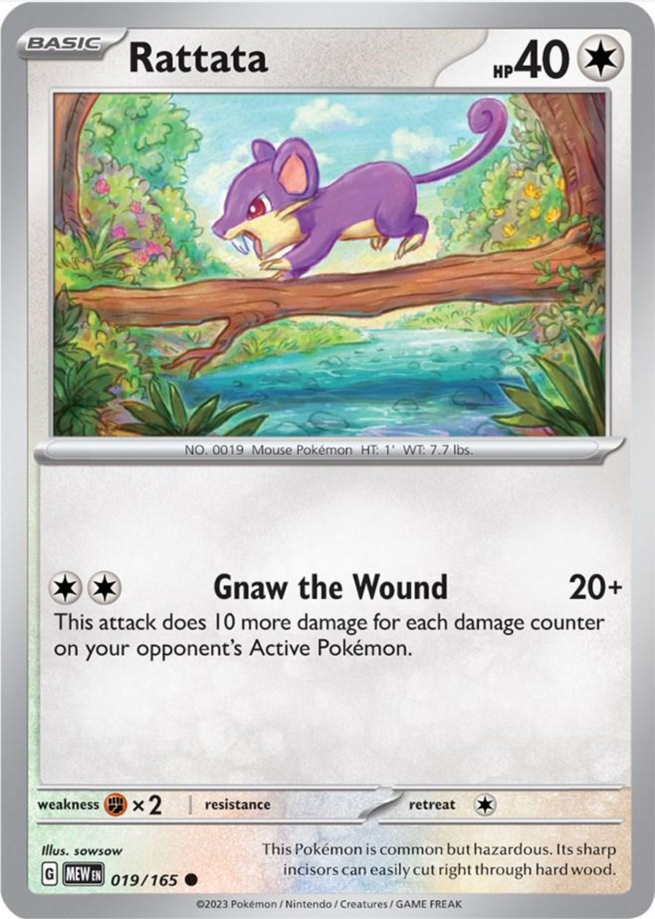 SINGLE POKÉMON CARDS - SCARLET &amp; VIOLET 151 COMMON CARDS TRADING CARDS The Vapory Rattata Common 