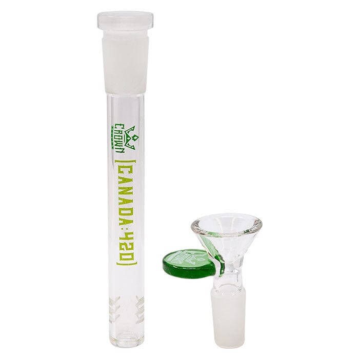 BONG STEM Herbal SMOKE TOKES Crown Glass Canada 420 Green Bowl and Stem 